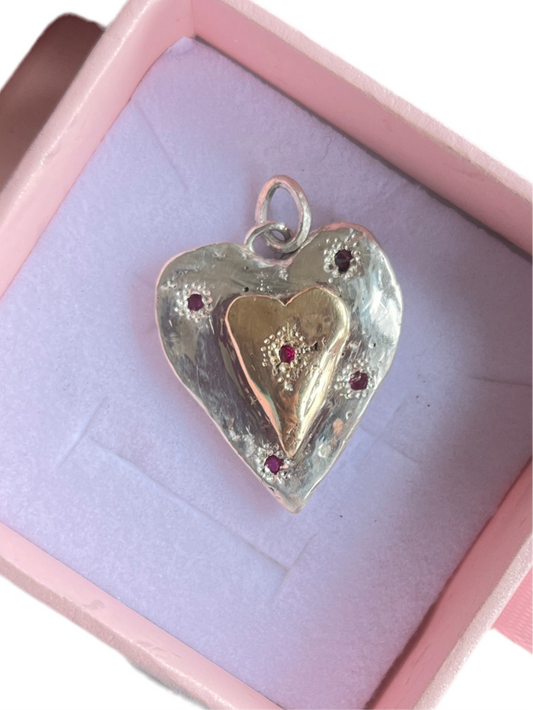 Silver and Gold heart