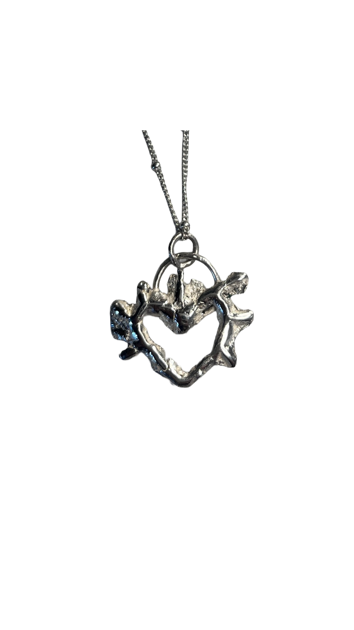 Spiked silver heart