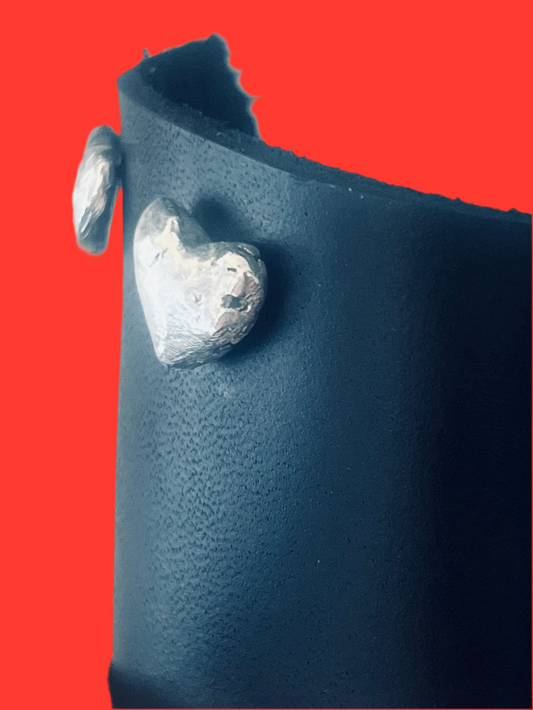 Recycled heart studs