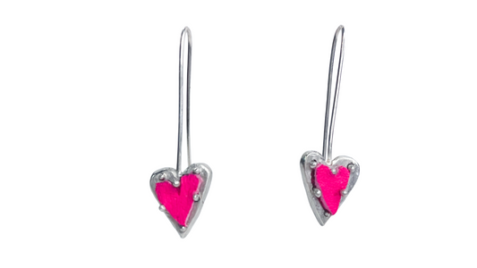 Leather Heart Earrings