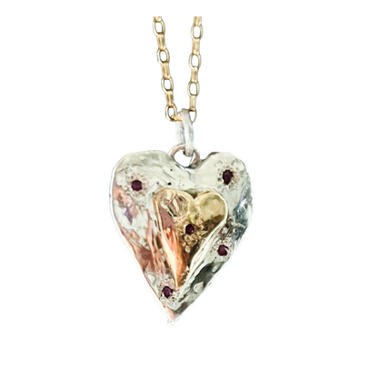 Silver and Gold heart