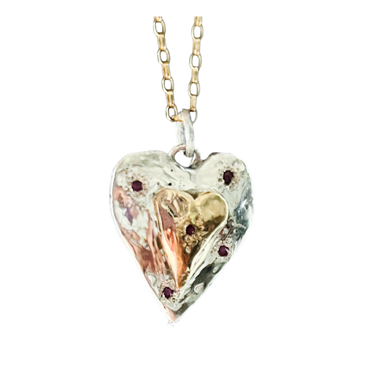 Silver and Gold heart