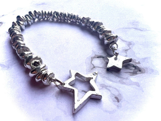 Star CZ pebble bracelet