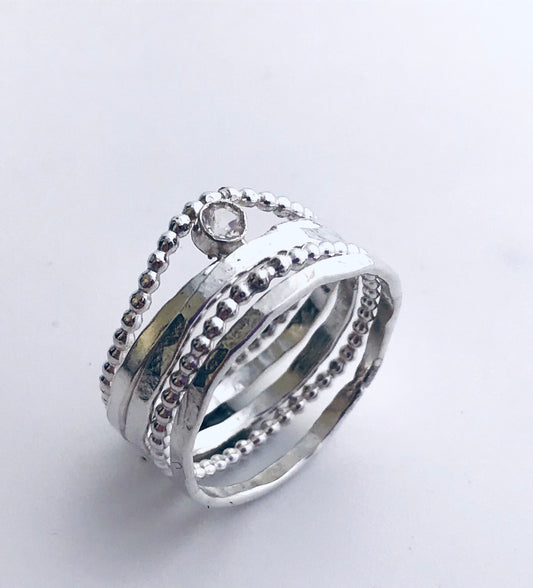 Stacker rings & stone
