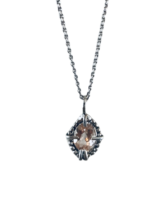 Morganite stone pendant